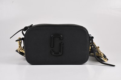 Lot 1471 - MARC JACOBS; a blue saffiano leather camera...