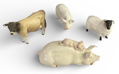 Lot 551 - BESWICK; four assorted porcelain figures...