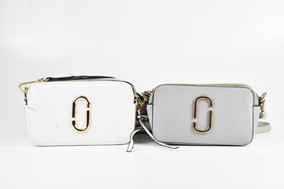 Lot 1474 - MARC JACOBS; a white Saffiano leather Snapshot...