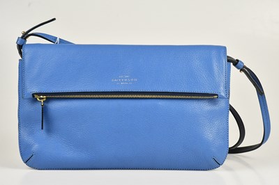 Lot 1542 - SMYTHSON; a light blue pebbled leather unused...