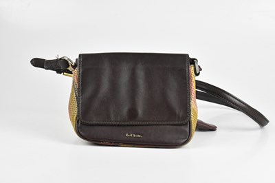 Lot 1559 - PAUL SMITH; a dark brown calfskin leather and...