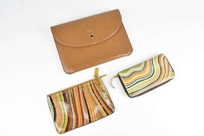 Lot 1207 - PAUL SMITH; a tan brown calfskin leather...