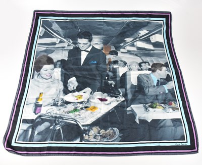 Lot 1309 - PAUL SMITH; a 100% silk scarf depicting a...