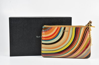 Lot 1551 - PAUL SMITH; a calfskin patent leather swirl...