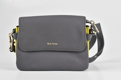 Lot 1547 - PAUL SMITH; a soft grey calfskin pebbled...