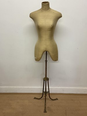 Lot 91 - An early 20th century silk covered mannequin,...