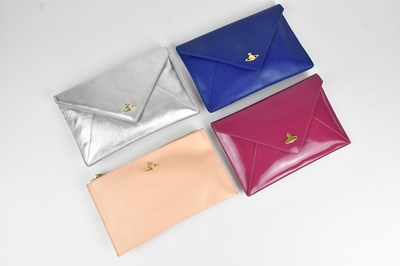 Lot 1187 - VIVIENNE WESTWOOD; an electric blue Saffiano...