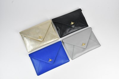 Lot 1188 - VIVIENNE WESTWOOD; an electric blue Saffiano...