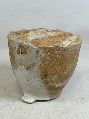Lot 143 - LAURENT FONTAINE; a stoneware lugged sculpture,...