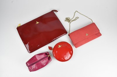 Lot 1480 - VIVIENNE WESTWOOD; a large red patent leather...