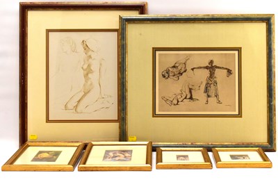 Lot 761 - Four small coloured prints of caricatures of...