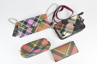 Lot 1485 - VIVIENNE WESTWOOD; a pink, red, and green...