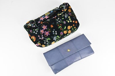 Lot 1486 - VIVIENNE WESTWOOD; a black floral velvet...
