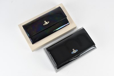 Lot 1554 - VIVIENNE WESTWOOD; two patent leather black...