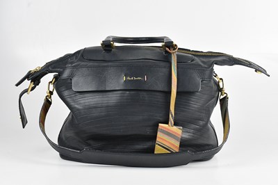 Lot 1492 - PAUL SMITH; a black calfskin leather handbag,...