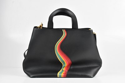 Lot 1443 - PAUL SMITH; a black calfskin leather classic...