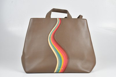 Lot 1444 - PAUL SMITH; a taupe calfskin leather classic...