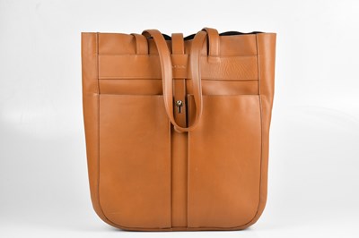 Lot 1445 - PAUL SMITH; a large taupe calfskin leather bag...