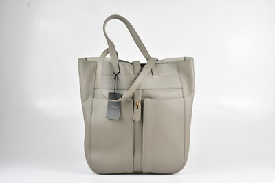 Lot 1446 - PAUL SMITH; a large grey calfskin leather bag...
