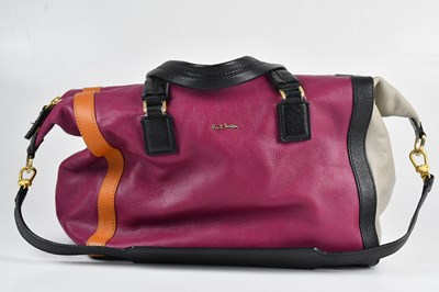 Lot 1529 - PAUL SMITH; a pebbled leather fuchsia pink...