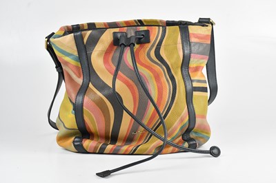 Lot 1531 - PAUL SMITH; a multicoloured pebbled leather...