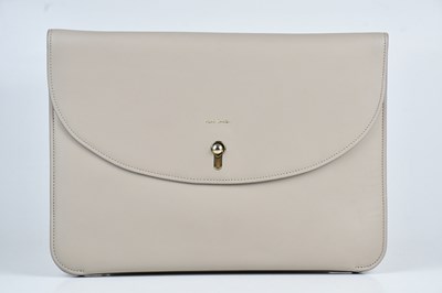 Lot 1539 - PAUL SMITH; a taupe calfskin keyhole clutch...