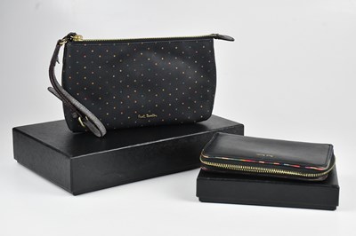 Lot 1535 - PAUL SMITH; a black and brown spotted calfskin...