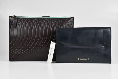Lot 1536 - PAUL SMITH; a brown embossed calfskin leather...