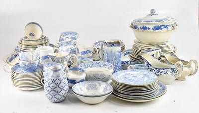 Lot 1069 - CAULDON; an extensive blue and white dinner...