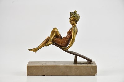 Lot 1169 - FRANZ XAVIER BERGMAN; a cold painted patinated...