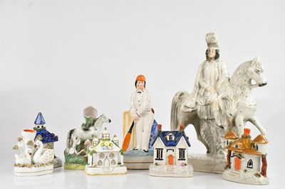 Lot 1039 - STAFFORDSHIRE; three decorative pastille...