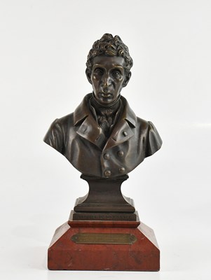 Lot 1205 - A 19th century bronzed bust of 'Mathieu de...