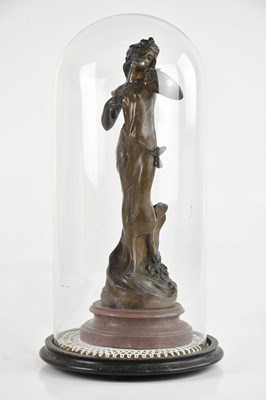 Lot 1209 - AFTER J CAUSSE; a bronzed spelter bust,...
