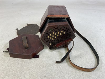 Lot 40 - LACHENAL & CO; a hexagonal concertina, with...