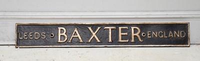 Lot 271 - A black and gold painted cast iron sign,...