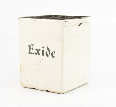 Lot 305 - EXIDE; a ceramic acid/battery holder, height...
