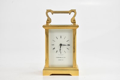 Lot 218 - GARRARD & CO LONDON; a brass cased carriage...