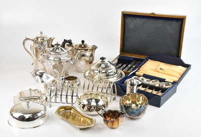 Lot 8 - A collection of plated items including a...
