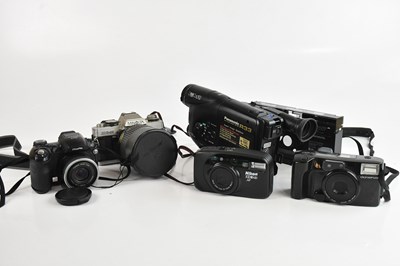Lot 1428A - A collection of cameras comprising a Panasonic...