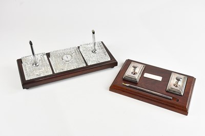 Lot 335 - WATERFORD CRYSTAL; a cut glass desk set with...