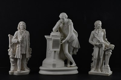Lot 210 - A late 19th century Parian ware figure,...