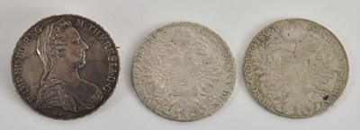 Lot 1490 - Two 1780 Maria Theresa thalers, diameter 4cm,...