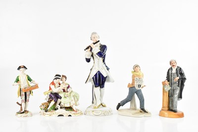 Lot 189 - A collection of five ceramic figures...