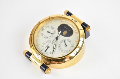 Lot 1265 - CARTIER; a jumbo Pasha desk clock with...