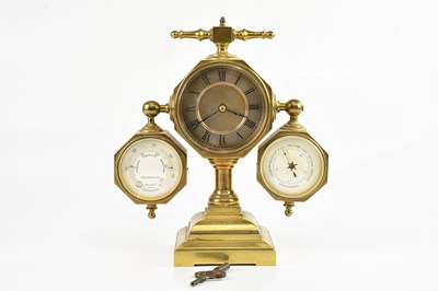 Lot 2295 - A late 19th century brass cased weather...