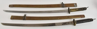 Lot 1013 - Two Japanese Shin Gunto katana swords with...