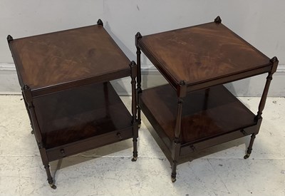 Lot 180 - A pair of reproduction mahogany two tier...