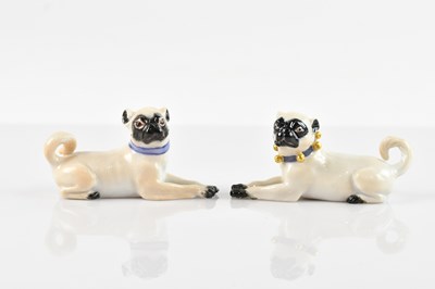 Lot 1084 - MEISSEN; two 20th century porcelain miniature...