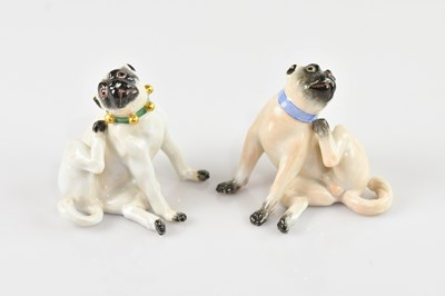 Lot 162 - MEISSEN; two 20th century porcelain models of...