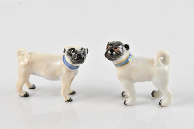 Lot 1101 - MEISSEN; two miniature 20th century models of...